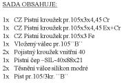 CZPK Kompletter Zylindersatz pr.105/3kr "B" UŘIII EUROI.m.1003,1203,1303,1403,2013