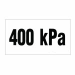 Aufkleber Reifendruck 400 kPa