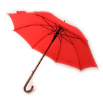 Roter Regenschirm mit Zetor-Logo