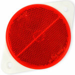 Reflektor *80 rot mit Loch und Rahmen