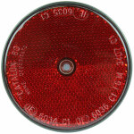 Reflektorglas rot, Durchmesser 80 mm - 2 Lcher