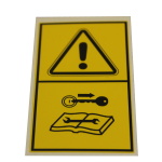 Aufkleber Warnung - Entfernen Sie den Schlssel bei Reparaturen