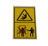Aufkleber Warnung - Nicht hinter einer laufenden Maschine stehen